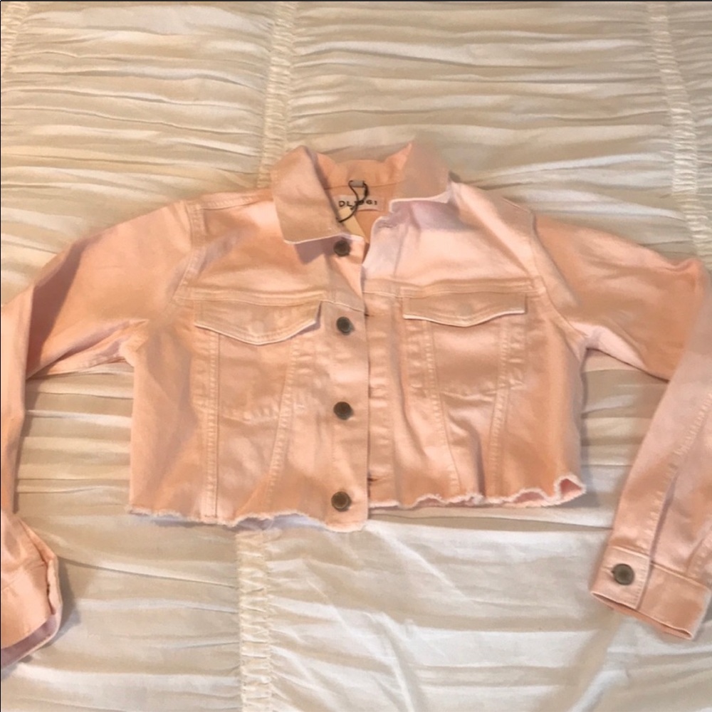 {dl1961} cropped utility jacket in pale pink 🆕